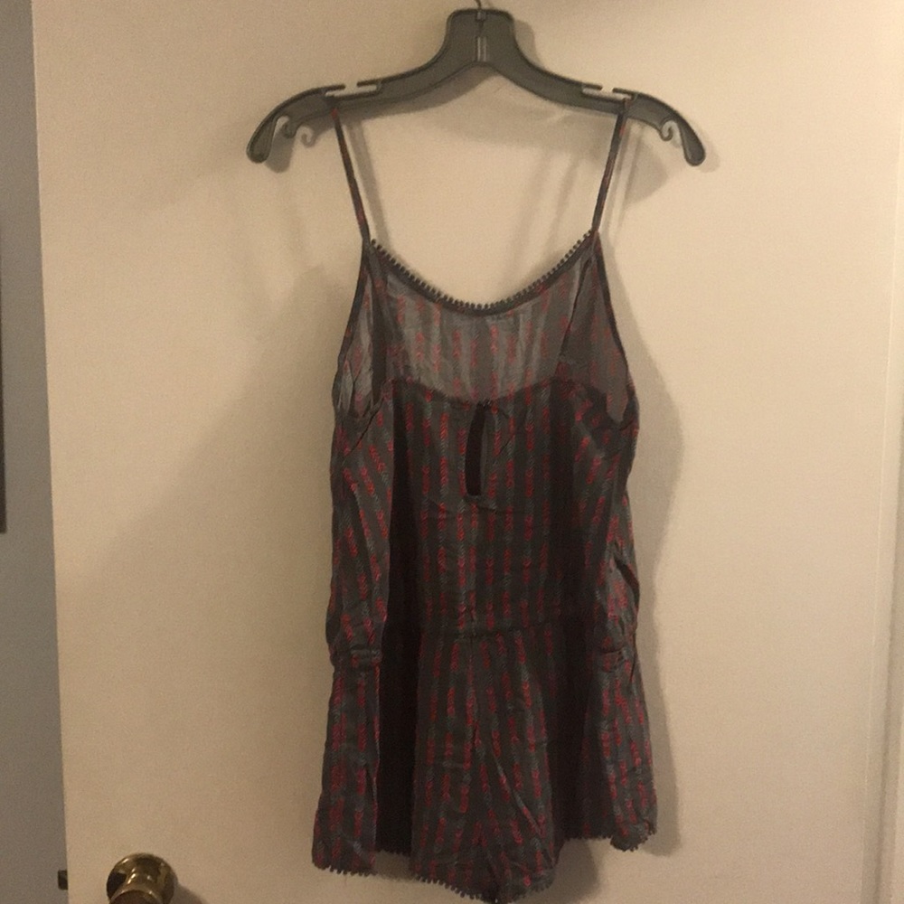 Xhilaration gray w/multi color detail romper - Picture 6 of 10